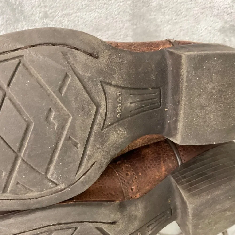 ARIAT BOOTS KIDS size 13.5  STYLE 10014101 SQUARE TOE pull on - Picture 9 of 15